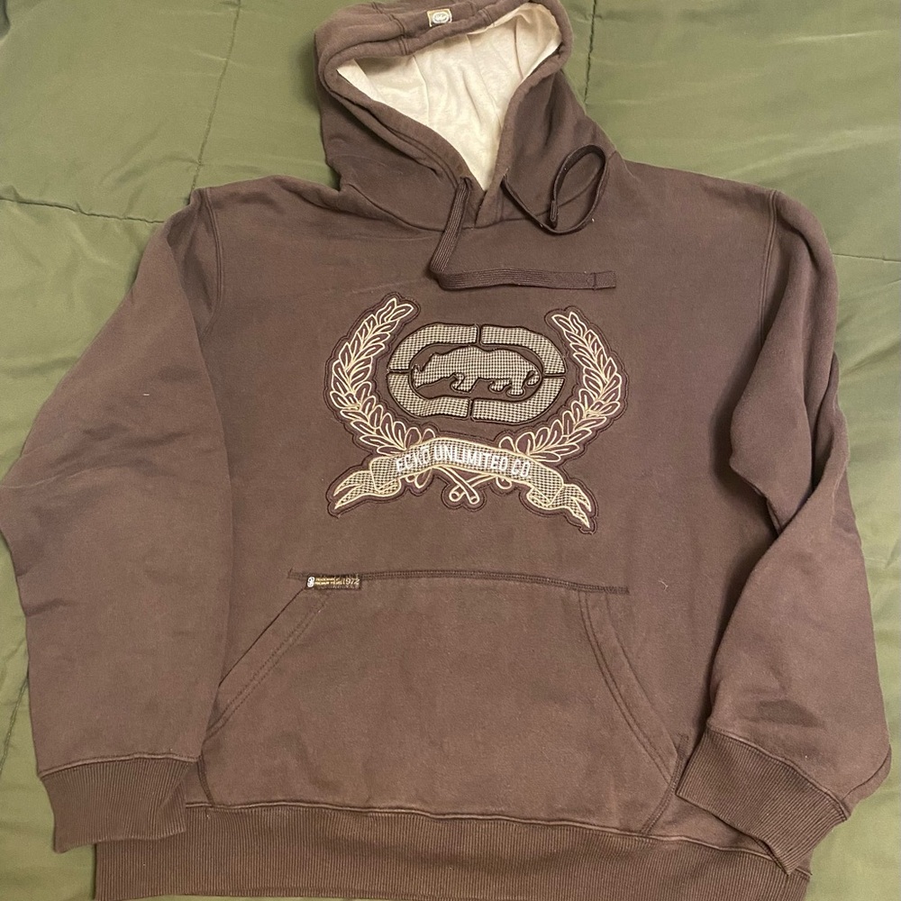 Ecko Unlimited Brown Sweatshirt Hoodie Casual Style